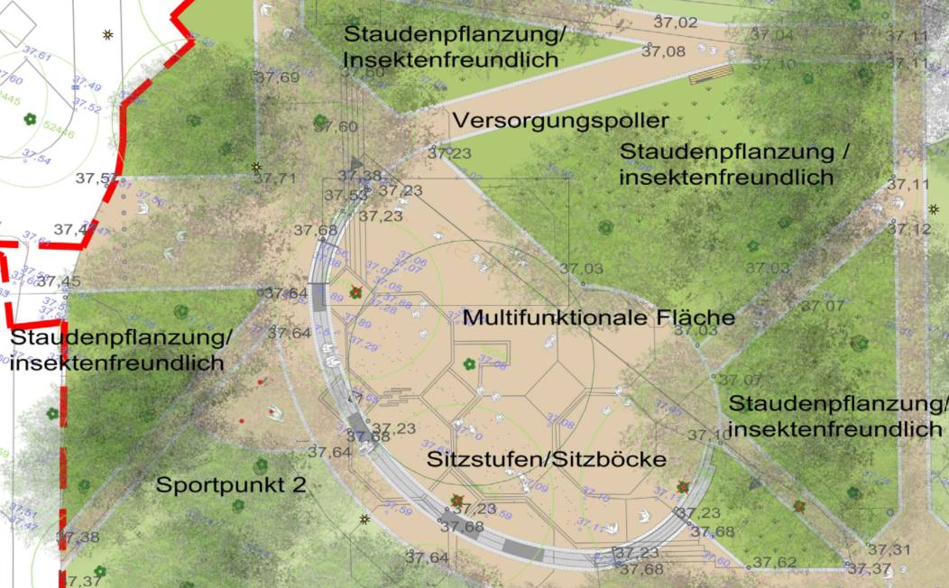 Heutiger Zustand des Parks an der Realschule